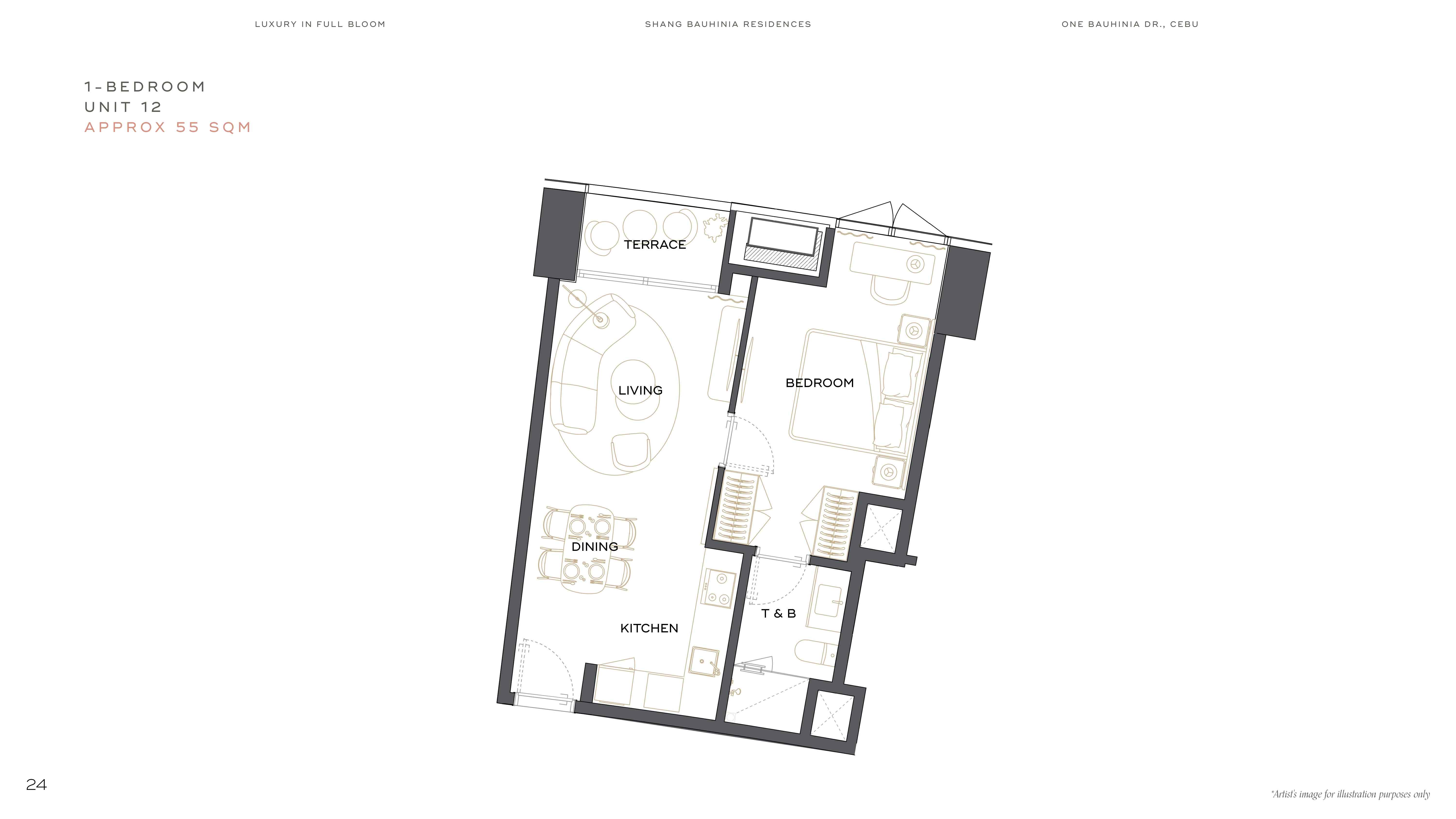 1Bedroom 55 sqm